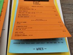 菜单-RAC BAR(安福路店)