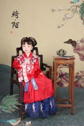 -后宫·古装汉服京剧儿童亲子全家福摄影