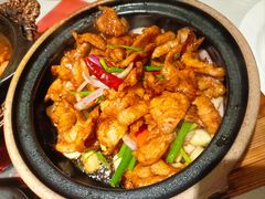 啫啫猪颈肉-恭喜上堓砂锅焗·海鲜大排档(闵行龙湖店)