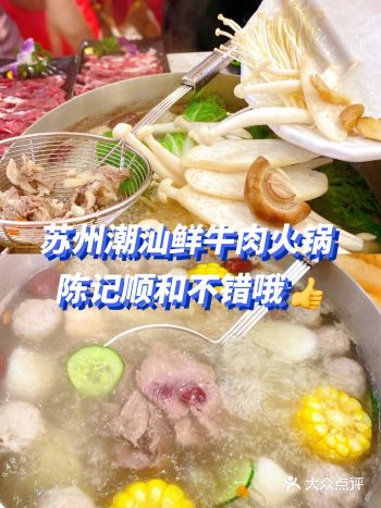 苏州美食探店｜潮汕牛肉火锅·陈记顺和