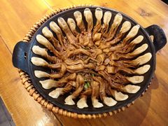 脆骨豆角卷子-华盛园卷子王农家菜水库鱼