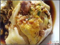 肠粉之鸡蛋近看-食味稻汕头食杂(西罗园店)