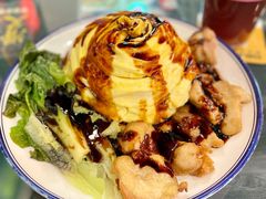 芝士滑蛋鸡扒饭-港爺茶檔·茶餐厅(东晓南路店)