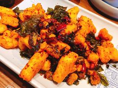 普洱茶炒包浆豆腐-云海肴·汽锅鸡·云南菜(天山百盛优客店)