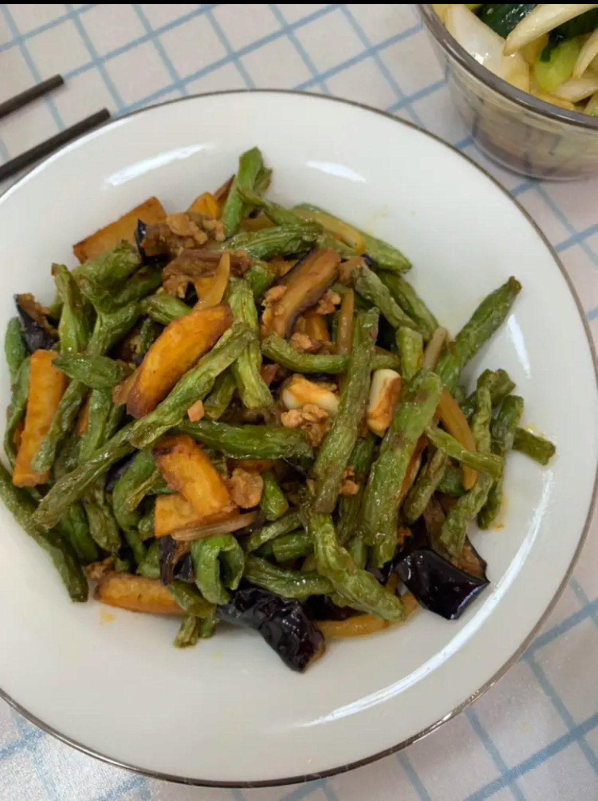 自创东北菜之干煸三样