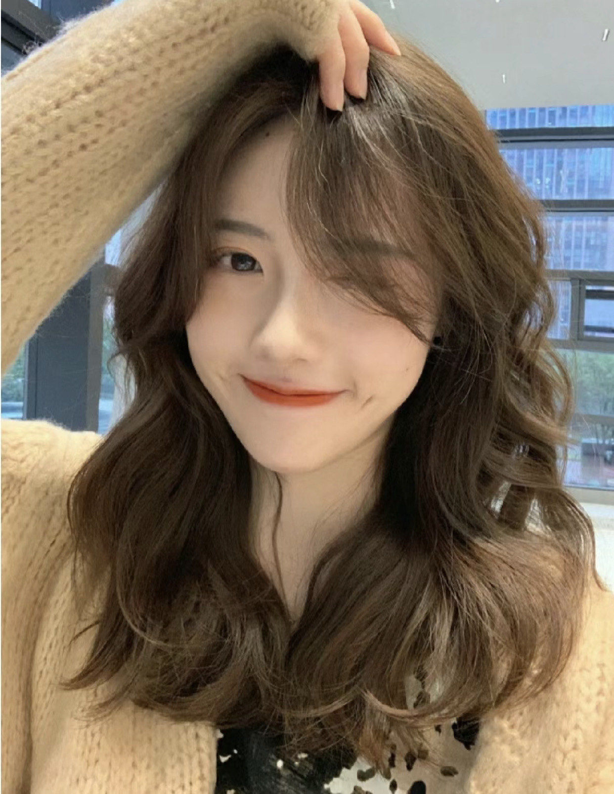 法式烫法式刘海显白