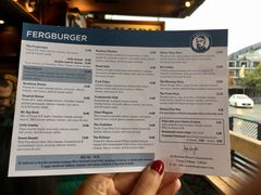 菜单-Fergburger(皇后镇店)