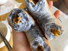 星空蝶豆花烤地瓜贝果面包-啊噗吐呦现场烘焙(麦凯乐店)