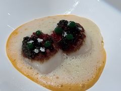 烟熏帝王鲑佐发酵松针青苹果啫喱-Le Bistrot de Racine