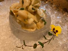 辣酒汁花螺配夏威夷果-木守西溪溪隐餐厅