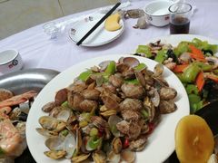 辣炒花蛤-宾朋海鲜特色美食餐厅·纯手工鲅鱼水饺(兴海路店)