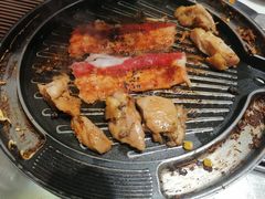 -山野的朋友露营炭火烤肉