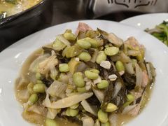 抱腌菜毛豆肉片-临安土菜馆