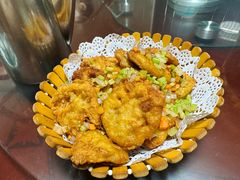 炒豆饼-小鱼锅贴明光土菜