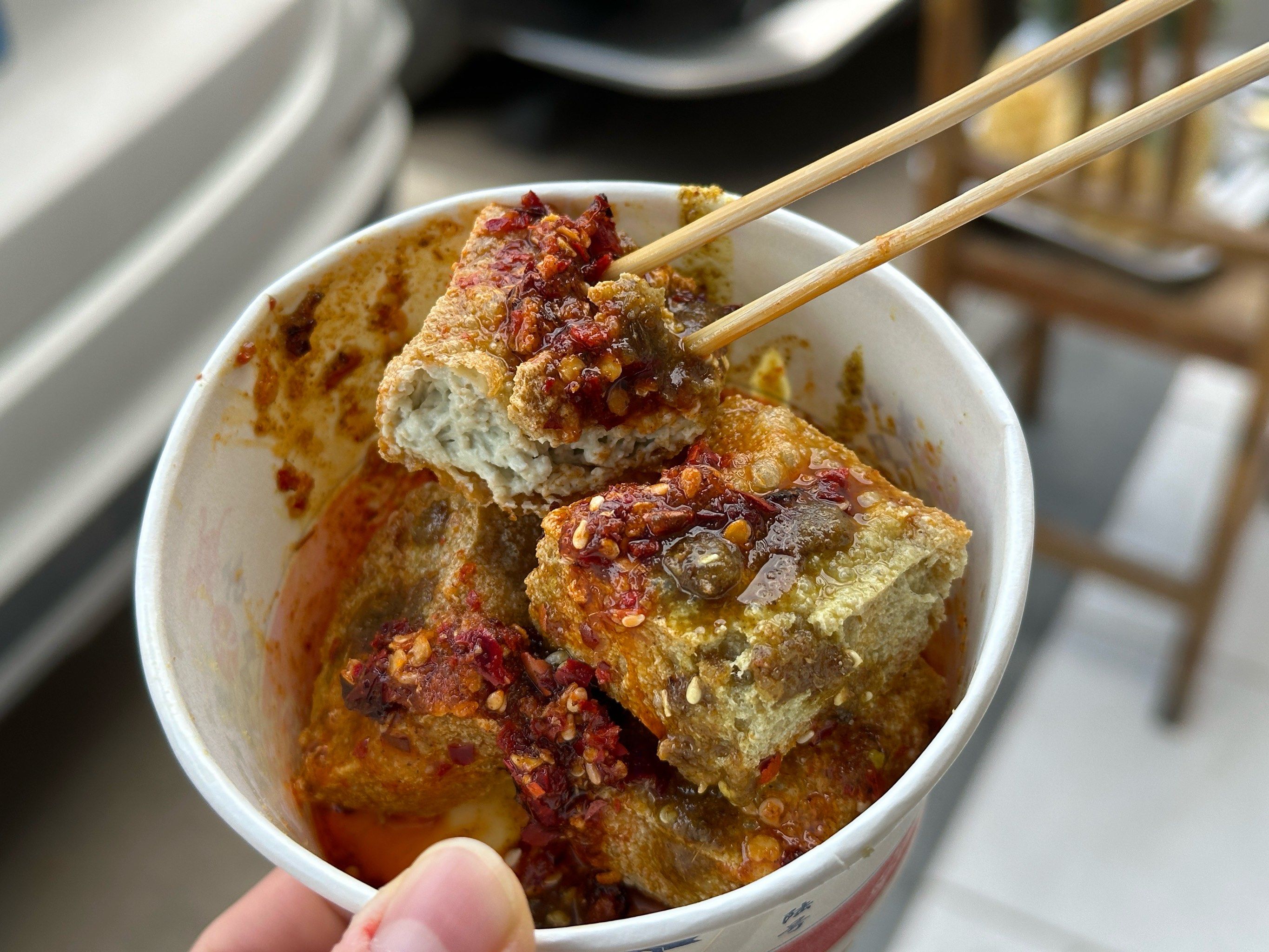 杭州菜市场门口臭豆腐