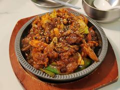 鱿鱼炒五花肉-富乐满韩国正宗炸鸡韩国料理(虹泉路店)