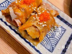 现烤雪花牛肉寿司-西月山居匠心创意料理(江汉路新佳丽广场店)