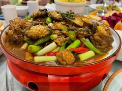 渔村鲍鱼炒鸡-小船渔村•大连菜•大连焖鱼(明泽街店)