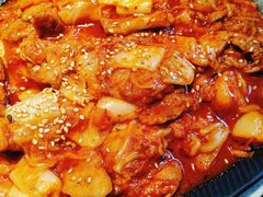 辣白菜炒五花肉-阿泽禧烤肉(民兴花园店)