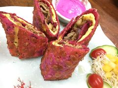火龙果卷饼-甘味食堂(素食料理/蔬食料理/恆春美食)
