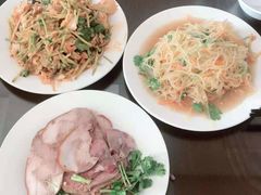 菠菜贝尖，肘花口条拼盘，香辣牛板筋-老王头饺子(孟家店)