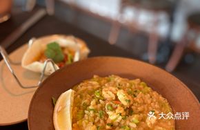 Red Shrimp Egg Yolk Risotto