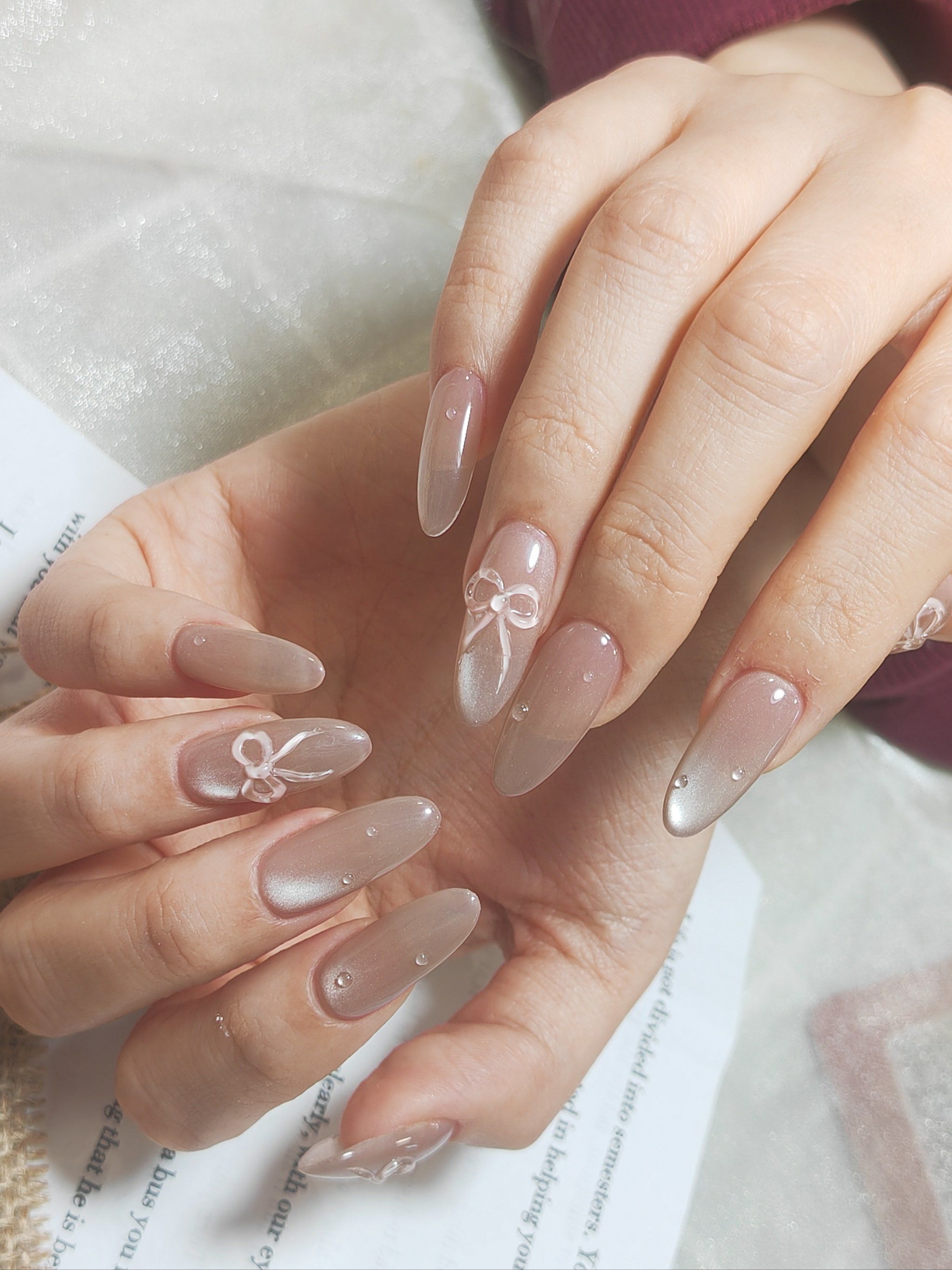 晶莹剔透的水晶甲设计