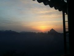 缆车上的落日-少华山国家森林公园