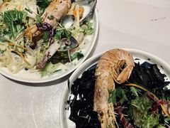 大虾海鲜墨鱼汁扁面-打趸BTC·Breaktime cafe(北京路店)