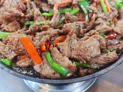 孜然牛肉-九妹农家大铁锅东北菜(江湾店)