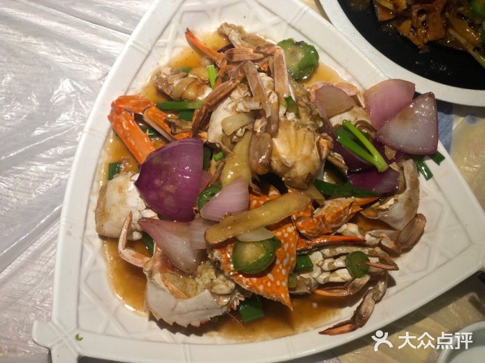 桥东喜碧海鲜街姜葱炒蟹图片