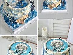 -咖咖熊蛋糕定制·蓝风车动物奶油