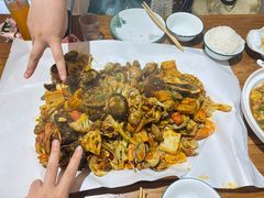 -东来菜馆•手抓海鲜家常菜•海鲜锅贴(鸽子窝店)