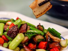 蒜苗辣椒腊肉-刘氏三和面馆