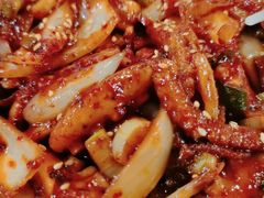 炒鱿鱼-包装马车·韩国料理·포장마차