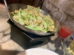 干锅有机花菜-梁家大院•农家菜(昆山会展中心店)