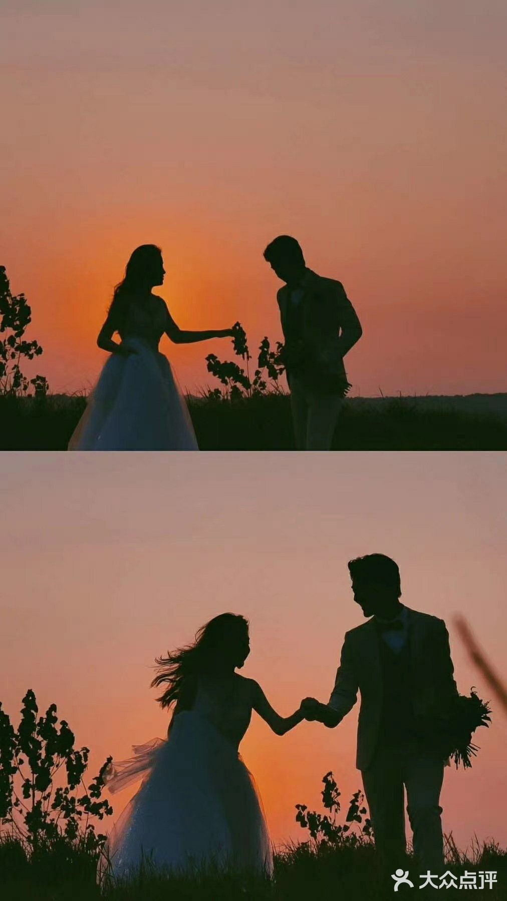 夕阳婚纱照无法抗拒的浪漫