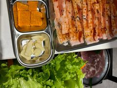 -山野的朋友露营炭火烤肉