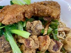 青椒干子青菜油渣大排面-高邮面馆(明瓦廊店)