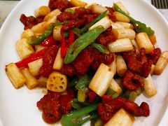 藕带炒牛柳-玉丰国际酒店·玉宴中餐厅