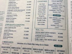 菜单-Le Chalet Dalat