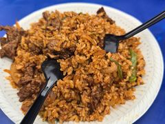 孜然肉炒米饭（加工）-红帽子炒饭(南关民族风味一条街店)