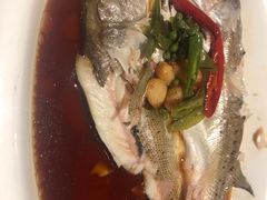 葱椒鲈鱼-绿茶餐厅(华联万柳店)