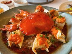 蒸青膏蟹配云南头菜肉饼-三号黄浦会Canton Table