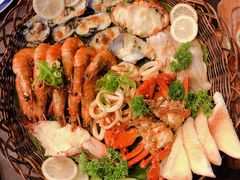 超大的海鲜拼盘-茉莉.Red Crab