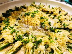 蒜香蛏子蒸秋葵-高老庄新家宴(北斗星广场店)