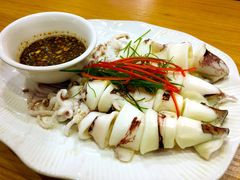 白灼小鱿鱼-老闽味姜母鸭·煎蟹闽菜餐厅(曾厝垵地标店)