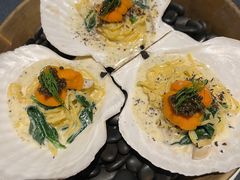 炙烤元贝风干火腿面-wann lounge 低温慢煮牛排·清吧