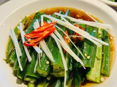 白灼秋葵-河沿肉饼Beijing Pie(东华门店)