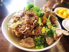 -陕北农家小吃风干羊肉剁荞面
